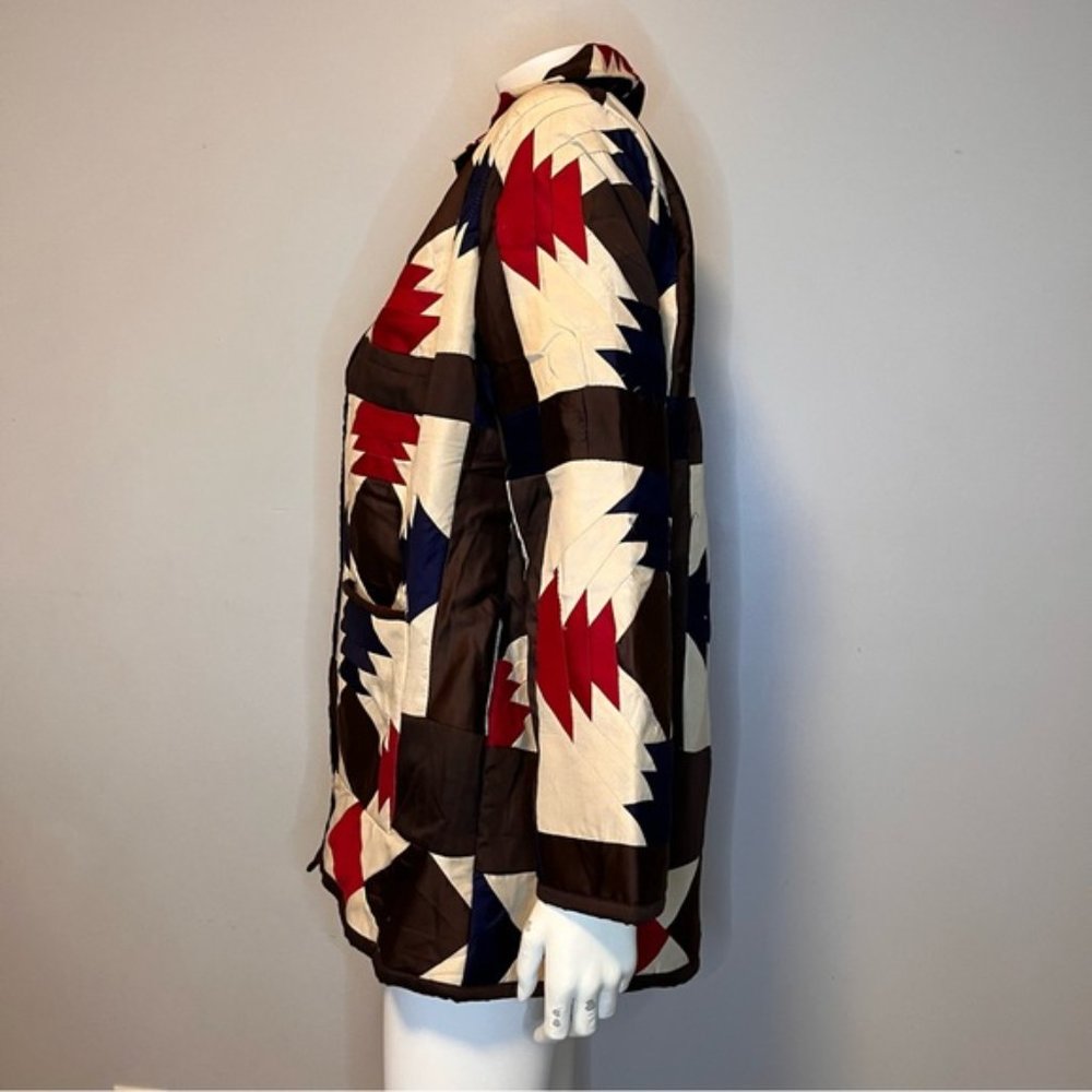 Handmade Lightweight Patchwork Spring Jacket in Multi Colors - One Size - Picture 2 of 8